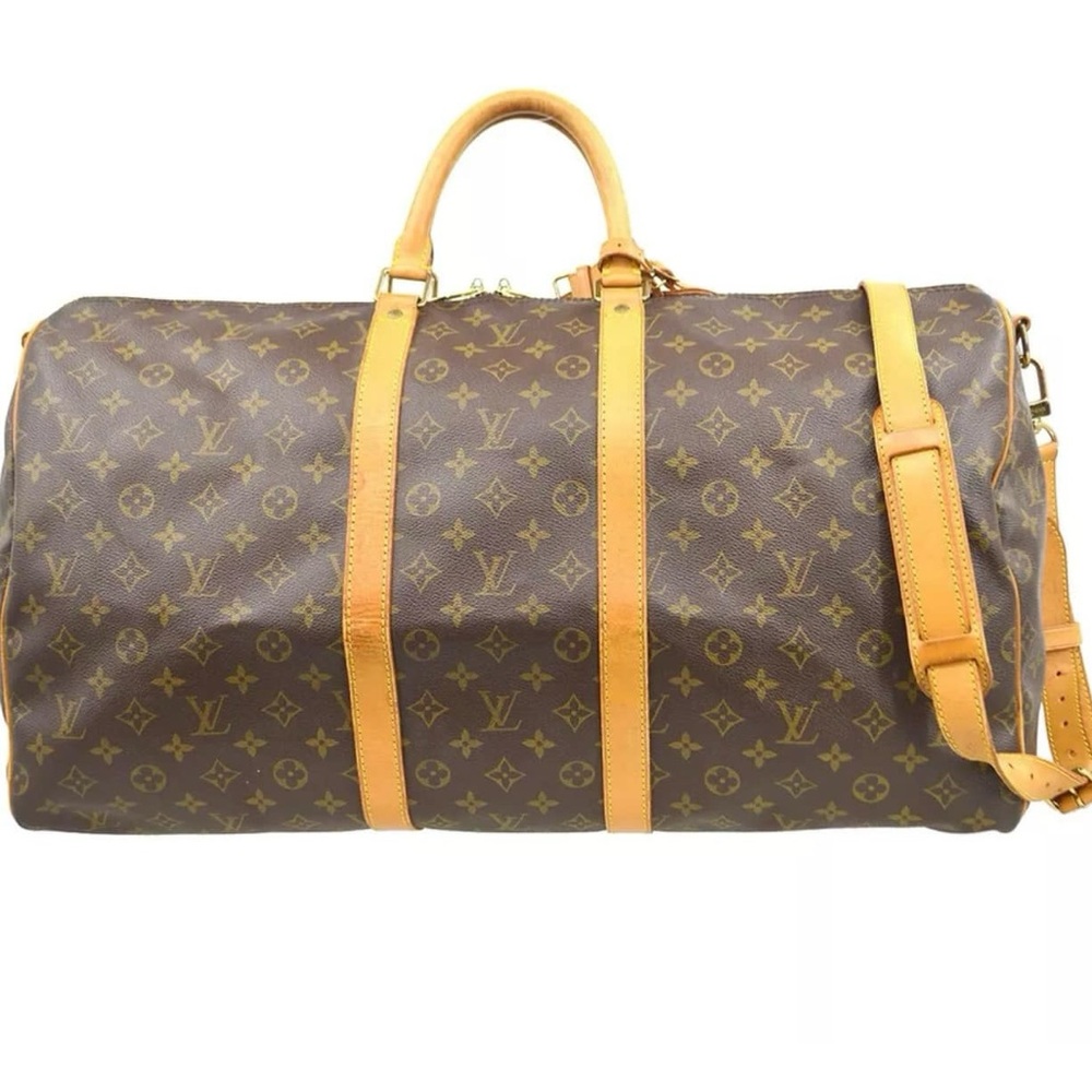 Louis Vuitton Brown Monogram keepall 55 B - Picture 4 of 9
